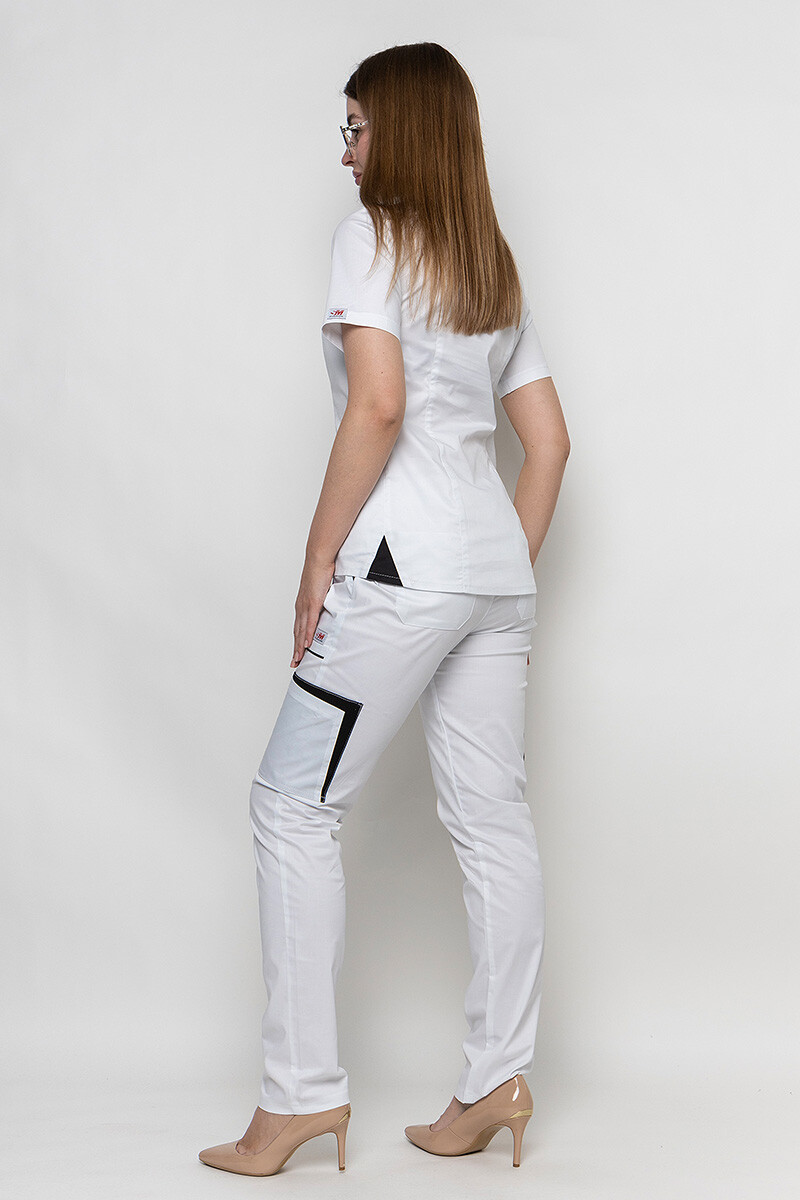 Medical suit white Emelie-stretch women's (5436920) фото 4