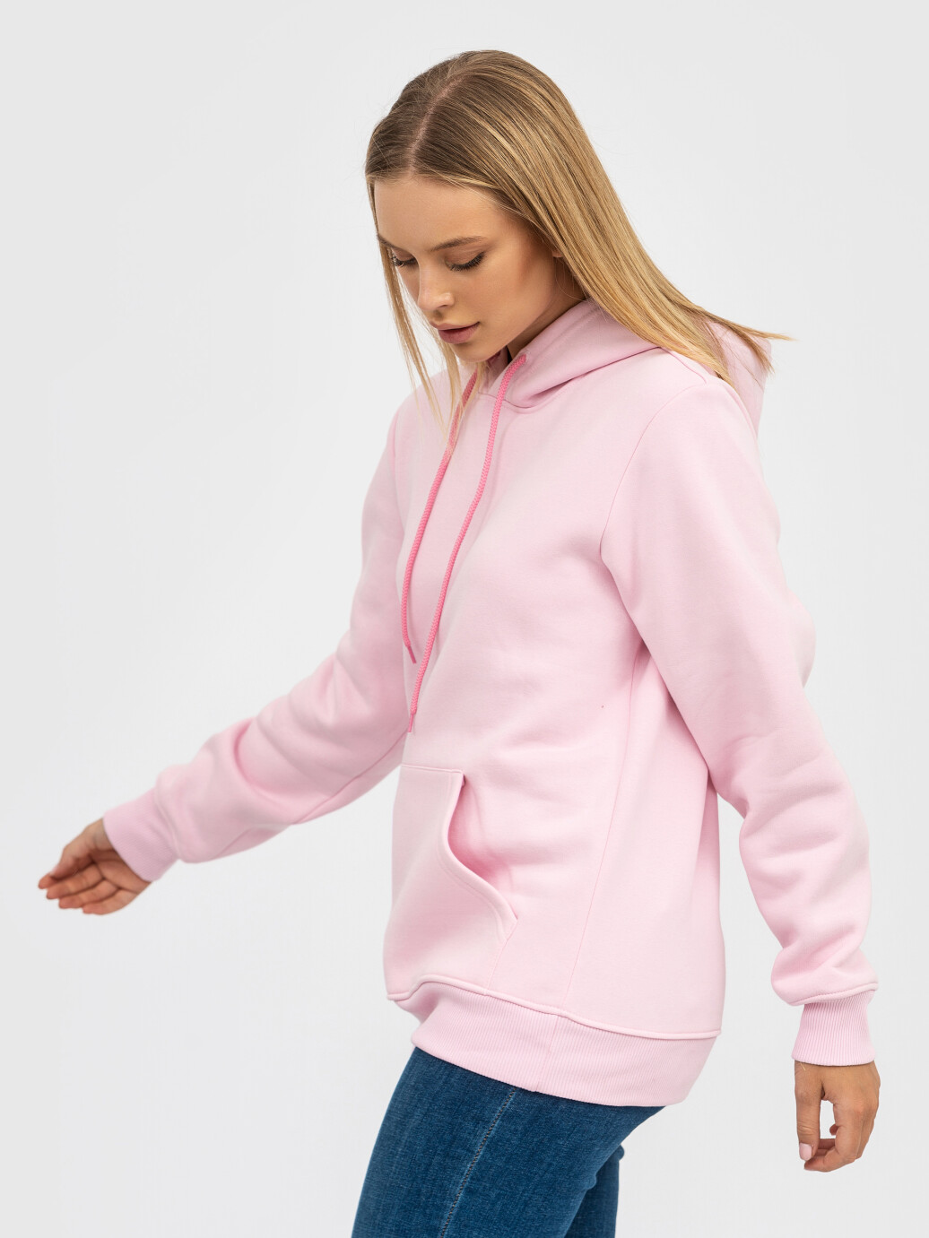 Худи UNISEX с начесом U-0401 розовый (5110250) фото 4