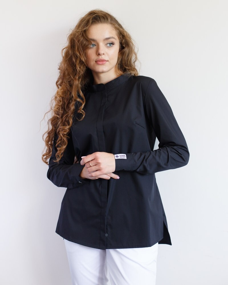 Medical shirt women's Stefania black 402-321-821 (6613519) фото 1