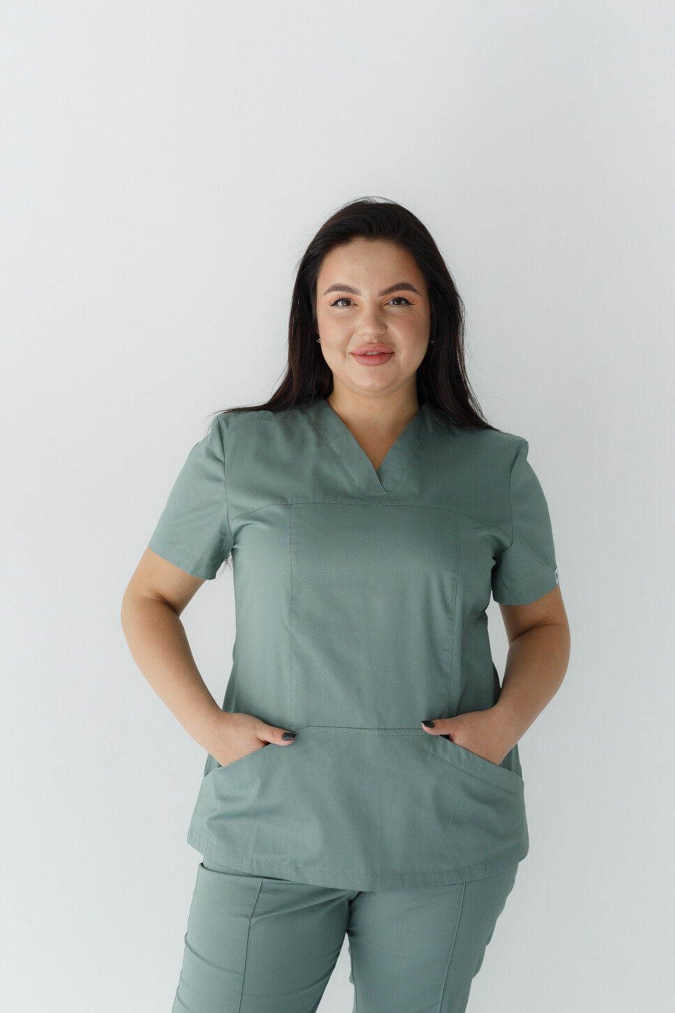 Medical shirt women's Topaz olive 164-327-705 / 386-327-705 (6613482) фото 5