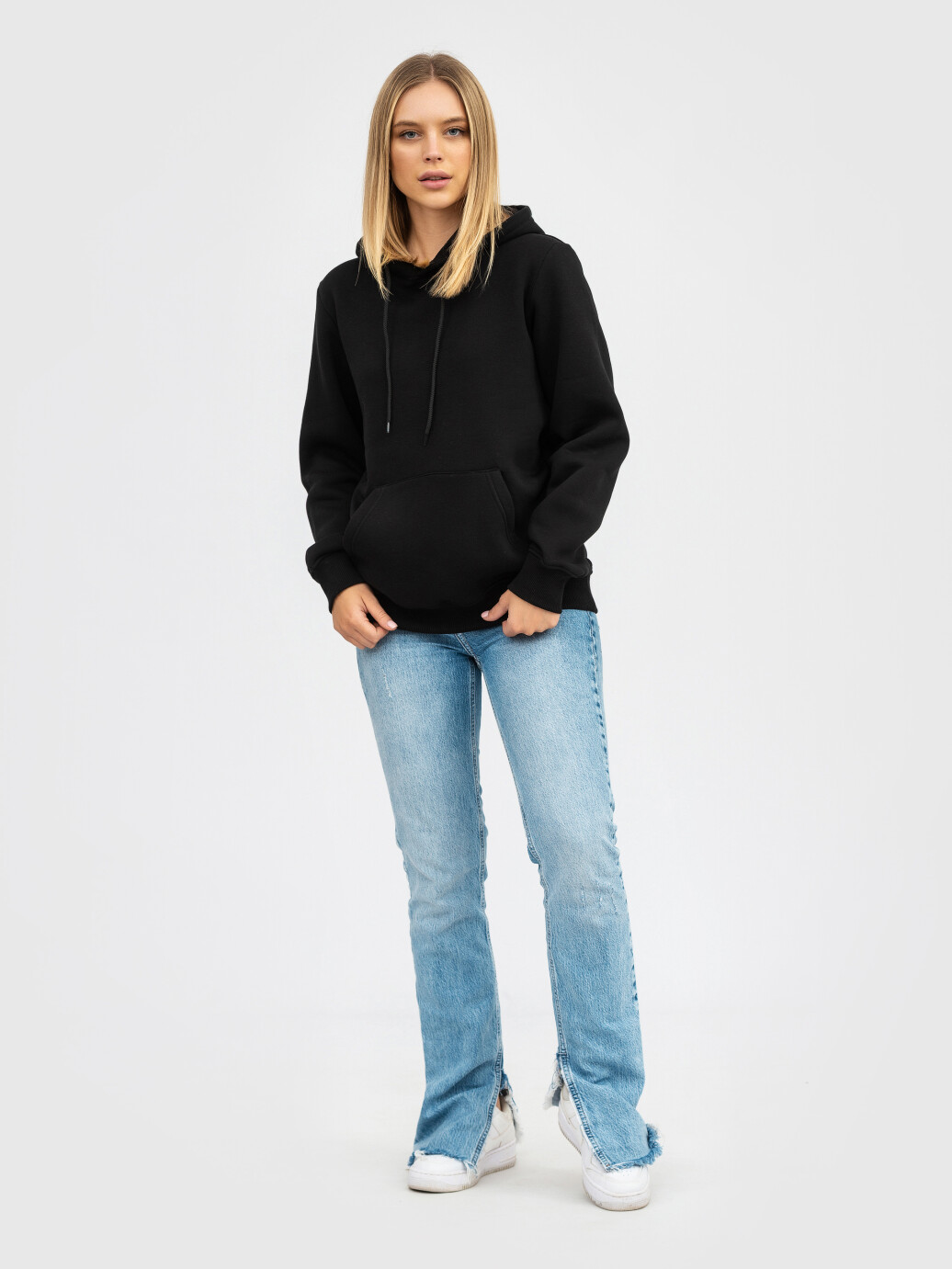 Худи UNISEX с начесом U-0401 черный (5110286) фото 10
