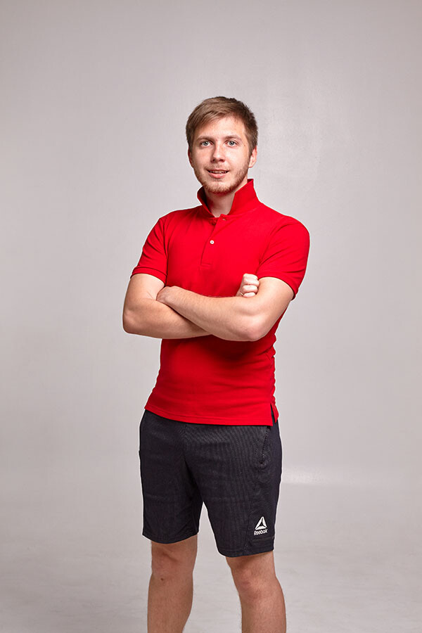 Футболка поло мужская красная медицинская POLO M (544597) фото 3