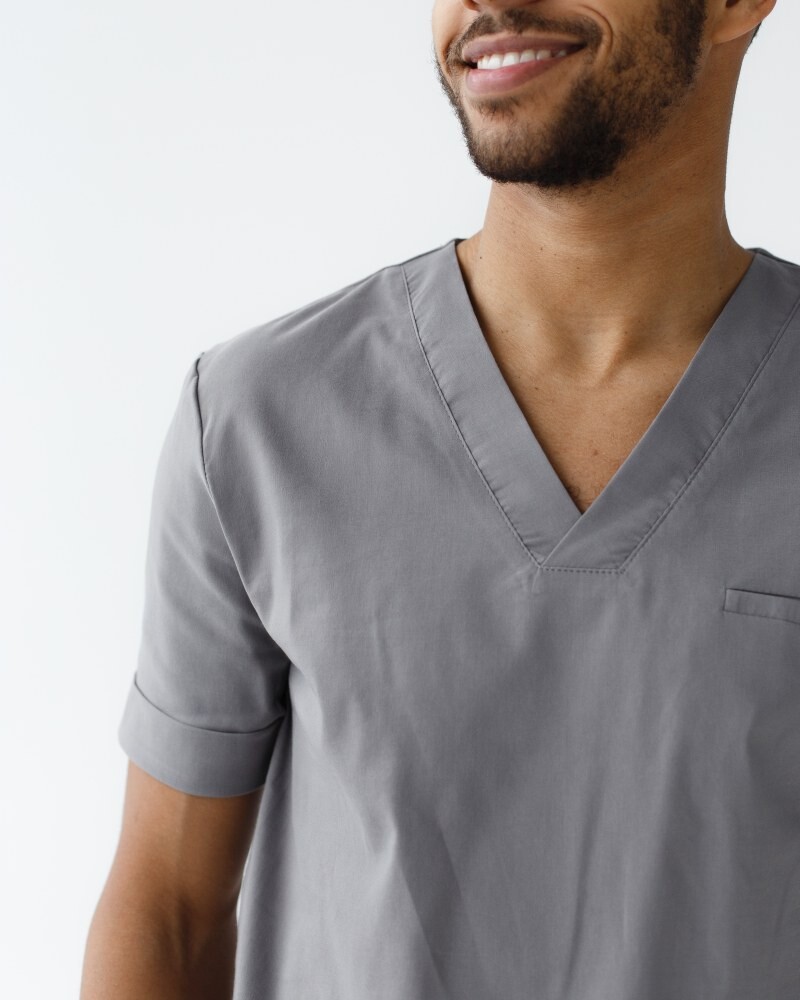 Медицинский костюм мужской Марсель серый 353-328-708 (6613701) фото 4