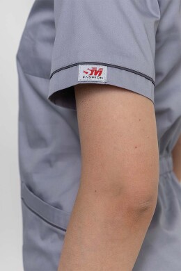 Костюм женский медицинский Моник, зауженные брюки. Дым (5436956) Костюм женский медицинский Моник, зауженные брюки. Дым (5436956) фото 6