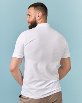 Medical polo men's white embroidered Zubik 148-324-636 (6613750) Medical polo men's white embroidered Zubik 148-324-636 (6613750) фото 3