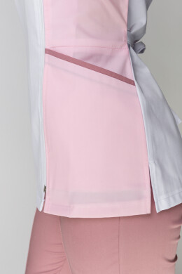 Куртка медицинская Лилия. COTTON. Белый + королевский розовый (5411168) Куртка медицинская Лилия. COTTON. Белый + королевский розовый (5411168) фото 5