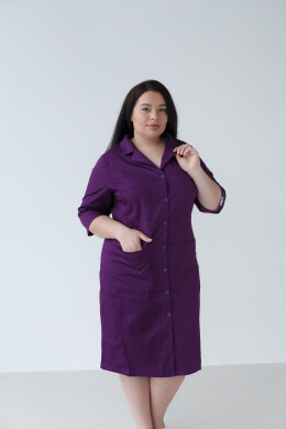 Women's medical gown Sophie purple +SIZE 306-335-677 (6625321) Women's medical gown Sophie purple +SIZE 306-335-677 (6625321) фото 1
