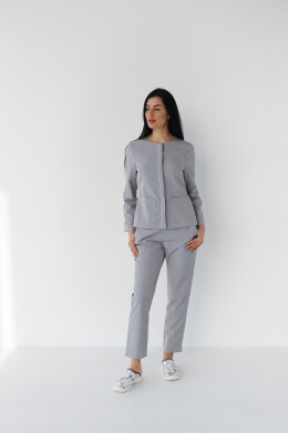 Women's medical suit Jacqueline gray (Viscose “Elite”) 440-328-927 (6624471) Women's medical suit Jacqueline gray (Viscose “Elite”) 440-328-927 (6624471) фото 3