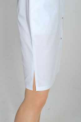 Magnolia dressing gown. COTTON. White + stone (button) (544775) Magnolia dressing gown. COTTON. White + stone (button) (544775) фото 5