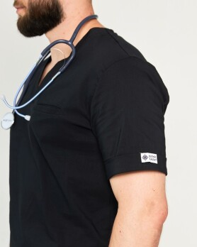 Медицинский костюм мужской Марсель черный  353-321-708 (6613700) Медицинский костюм мужской Марсель черный  353-321-708 (6613700) фото 4