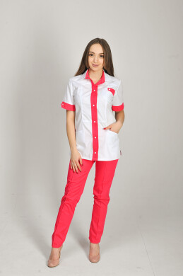 Costume Olga + Br. skinny. COTTON. White / coral (544667)(544667) Costume Olga + Br. skinny. COTTON. White / coral (544667)(544667) фото 1
