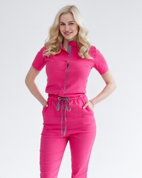 Medical overalls women's Dallas pink with gray stitching 127-337-715 (6613212) Medical overalls women's Dallas pink with gray stitching 127-337-715 (6613212) фото 7