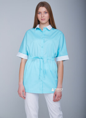 Women's medical blouse "Daria" cornflower-blue (3399130) Women's medical blouse "Daria" cornflower-blue (3399130) фото 1
