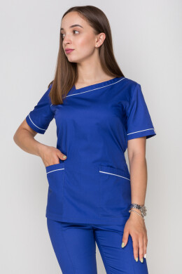 Медичний костюм Монік+ Бр. завужені. COTTON. Електрик + блакитний (кант) (5410167) Медичний костюм Монік+ Бр. завужені. COTTON. Електрик + блакитний (кант) (5410167) фото 4