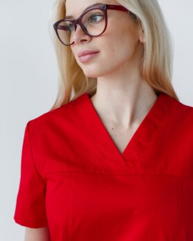 Medical shirt women's Topaz red 164-339-705 (6613493) Medical shirt women's Topaz red 164-339-705 (6613493) фото 3