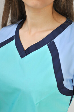 Костюм медичний Колібрі+ Бр. завужені. COTTON. Ментол / блакитний / темно-синій (544655) Костюм медичний Колібрі+ Бр. завужені. COTTON. Ментол / блакитний / темно-синій (544655) фото 5