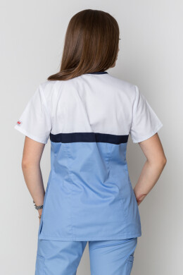 Костюм медицинский Лидия +Бр. Вирджиния. COTTON. Белый / голубой (5410110) Костюм медицинский Лидия +Бр. Вирджиния. COTTON. Белый / голубой (5410110) фото 7