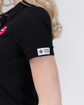 Medical Polo for women black embroidered Lips 147-321-635 (6613422) Medical Polo for women black embroidered Lips 147-321-635 (6613422) фото 4