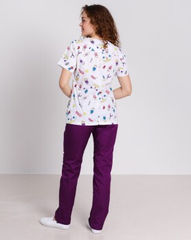 Medical shirt women's Topaz print MediKids 126-324-774 (6613486) Medical shirt women's Topaz print MediKids 126-324-774 (6613486) фото 2