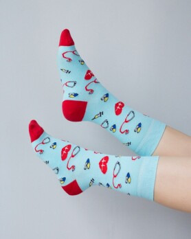 Medical socks with Medicine Blue print 143-333-593 (6613870) Medical socks with Medicine Blue print 143-333-593 (6613870) фото 5