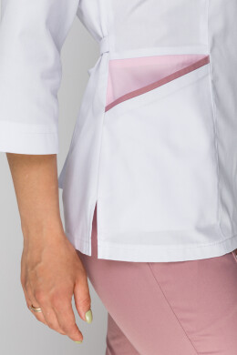 Медицинский костюм Лилия+ Бр. зауженные. COTTON. Белый + розовый / пепельная роза (5411171) Медицинский костюм Лилия+ Бр. зауженные. COTTON. Белый + розовый / пепельная роза (5411171) фото 8