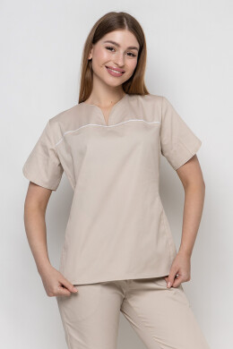 Куртка медицинскя женская Батерфляй. Крем. COTTON (5436993) Куртка медицинскя женская Батерфляй. Крем. COTTON (5436993) фото 1