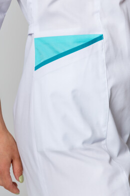 Robe Lily. COTTON. White + menthol + caribbean (edging) (5411149) Robe Lily. COTTON. White + menthol + caribbean (edging) (5411149) фото 8