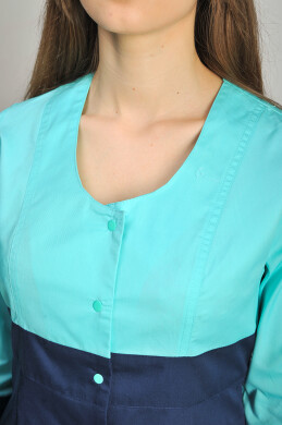 Костюм медицинский Роуз+ Бр. зауженные. COTTON. Ментол / темно-синий / вышивка (544660) Костюм медицинский Роуз+ Бр. зауженные. COTTON. Ментол / темно-синий / вышивка (544660) фото 5
