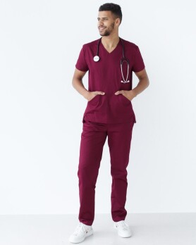 Medical suit for men Milan marsala 134-326-708 (6613708) Medical suit for men Milan marsala 134-326-708 (6613708) фото 1