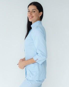 Медицинская рубашка женская Сакура лазурная  184-462-678 (6613527) Медицинская рубашка женская Сакура лазурная  184-462-678 (6613527) фото 6