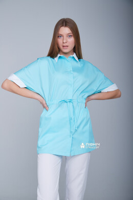 Women's medical blouse "Daria" cornflower-blue (3399130) Women's medical blouse "Daria" cornflower-blue (3399130) фото 5