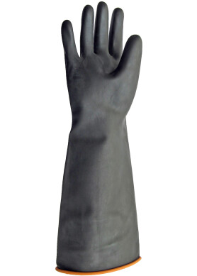 Chemical resistant acid resistant gloves, black (423) Chemical resistant acid resistant gloves, black (423) фото 1