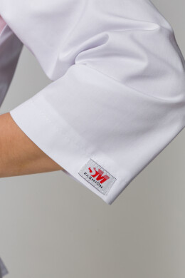 Куртка медицинская Лилия. COTTON. Белый + королевский розовый (5411168) Куртка медицинская Лилия. COTTON. Белый + королевский розовый (5411168) фото 8