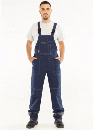 VEKTOR blue bib pants working (1107) VEKTOR blue bib pants working (1107) фото 2