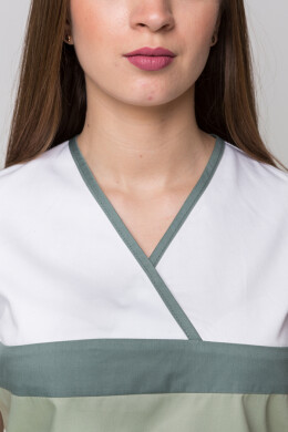 Костюм медицинский Лидия +Бр. Вирджиния. COTTON. Белый / фисташка (5410113) Костюм медицинский Лидия +Бр. Вирджиния. COTTON. Белый / фисташка (5410113) фото 12
