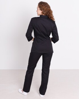 Медицинская рубашка женская Сакура черная  184-321-679 (6613489) Медицинская рубашка женская Сакура черная  184-321-679 (6613489) фото 2