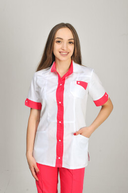 Costume Olga + Br. skinny. COTTON. White / coral (544667)(544667) Costume Olga + Br. skinny. COTTON. White / coral (544667)(544667) фото 3