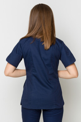 Костюм медицинский Батерфляй с джоггерами. COTTON. Темно-синий (5410065) Костюм медицинский Батерфляй с джоггерами. COTTON. Темно-синий (5410065) фото 3