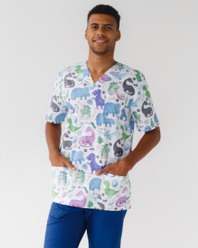 Медицинский костюм с принтом мужской Гранит Динозавры синий/белый 131-322-859 (6613727) Медицинский костюм с принтом мужской Гранит Динозавры синий/белый 131-322-859 (6613727) фото 8