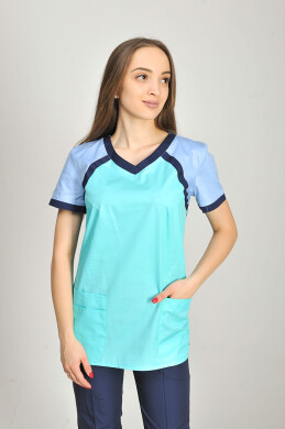 Костюм медичний Колібрі+ Бр. завужені. COTTON. Ментол / блакитний / темно-синій (544655) Костюм медичний Колібрі+ Бр. завужені. COTTON. Ментол / блакитний / темно-синій (544655) фото 2