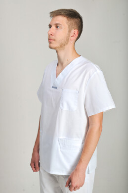 Куртка хирургическая мужская Мартин. Белая. COTTON (545021) Куртка хирургическая мужская Мартин. Белая. COTTON (545021) фото 1