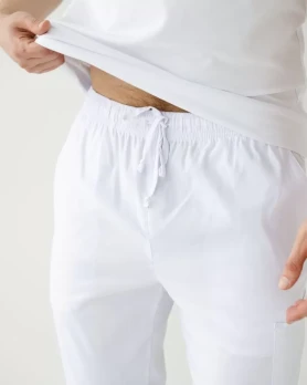 Medical pants men's stretch joggers white 504-324-730 (6637782) Medical pants men's stretch joggers white 504-324-730 (6637782) фото 5