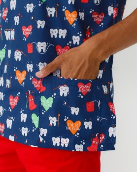 Медицинский костюм с принтом мужской Гранит Teeth red/blue 131-343-624 (6613675) Медицинский костюм с принтом мужской Гранит Teeth red/blue 131-343-624 (6613675) фото 4