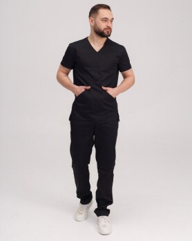 Medical suit for men Milan black 134-321-708 (6613672) Medical suit for men Milan black 134-321-708 (6613672) фото 1