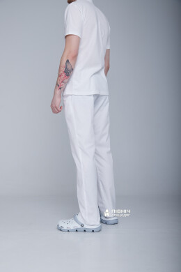 Medical trousers for men "Ivan" white (3399120) Medical trousers for men "Ivan" white (3399120) фото 8