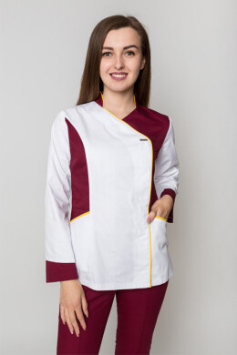 Milana+Br. skinny suit. Long sleeve. COTTON. White / marsal (5410143) Milana+Br. skinny suit. Long sleeve. COTTON. White / marsal (5410143) фото 7