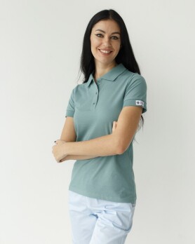 Medical polo for women blue-grey 147-428-677 (6613398) Medical polo for women blue-grey 147-428-677 (6613398) фото 1