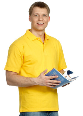 Work shirt polo "American Style" yellow 200 g/m2 Work shirt polo "American Style" yellow 200 g/m2 фото 1
