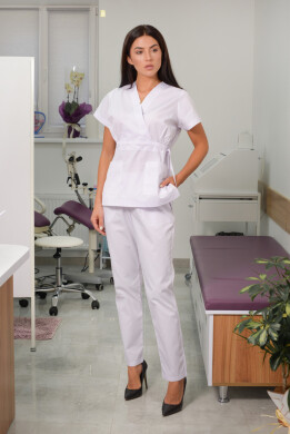 Women's medical trousers "Edelvika" white (534245) Women's medical trousers "Edelvika" white (534245) фото 1