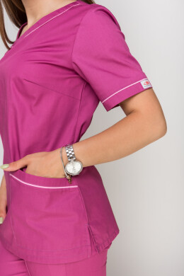 Monique+ Br. skinny suit. COTTON. Fuchsia + pink (piping) (5410161) Monique+ Br. skinny suit. COTTON. Fuchsia + pink (piping) (5410161) фото 16